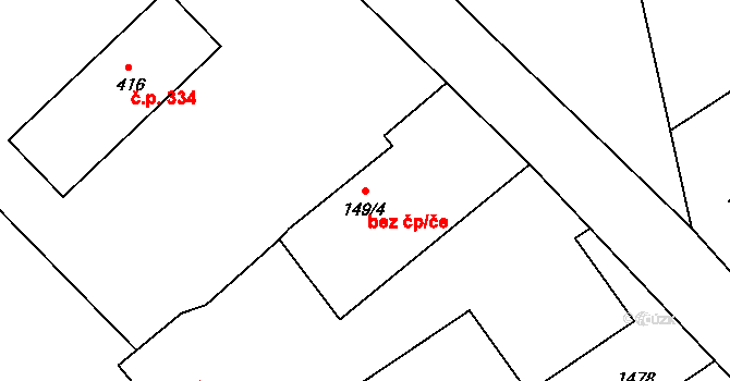 Šonov 41304497 na parcele st. 149/4 v KÚ Šonov u Broumova, Katastrální mapa