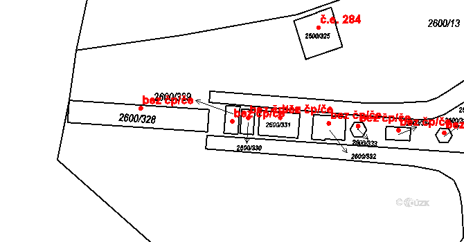 Doksy 41518497 na parcele st. 2600/329 v KÚ Doksy u Máchova jezera, Katastrální mapa