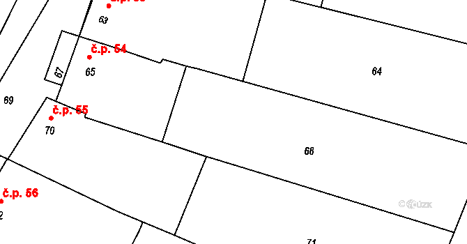 Syrovín 44579497 na parcele st. 66 v KÚ Syrovín, Katastrální mapa
