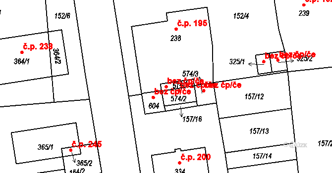 Čechtice 45343497 na parcele st. 574/1 v KÚ Čechtice, Katastrální mapa