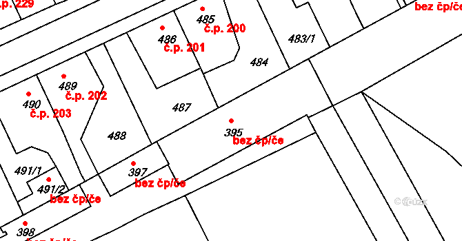 Holešov 47843497 na parcele st. 395 v KÚ Holešov, Katastrální mapa