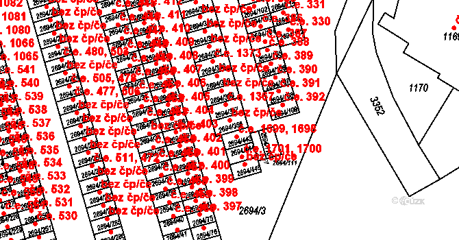 Pelhřimov 48456497 na parcele st. 2694/356 v KÚ Pelhřimov, Katastrální mapa