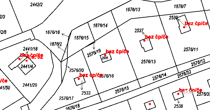 Libušín 48601497 na parcele st. 2535 v KÚ Libušín, Katastrální mapa