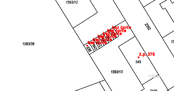 Dašice 48653497 na parcele st. 836 v KÚ Dašice, Katastrální mapa