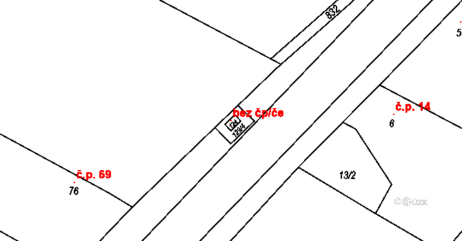Křinec 106425498 na parcele st. 124 v KÚ Sovenice, Katastrální mapa