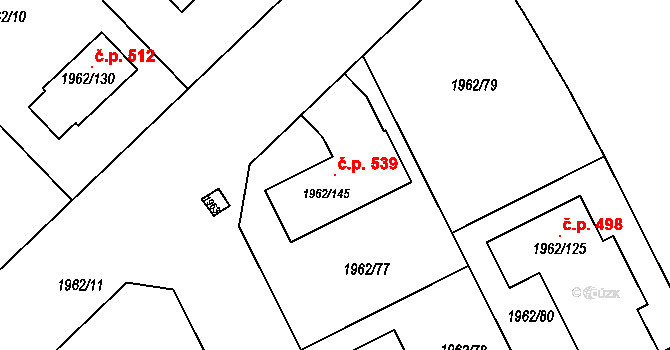 Ochoz u Brna 539, Katastrální mapa