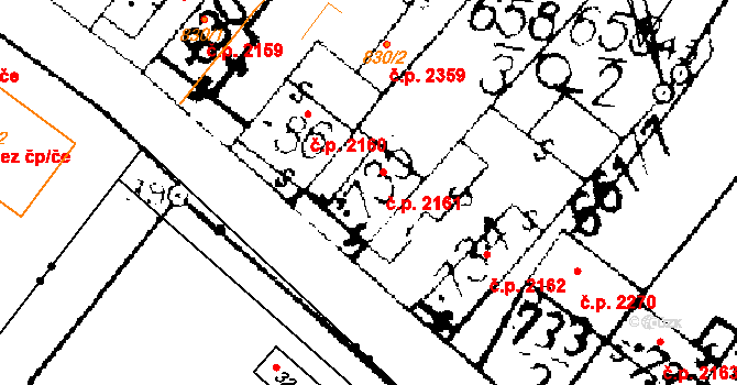 Podlusky 2161, Roudnice nad Labem na parcele st. 735 v KÚ Podlusky, Katastrální mapa