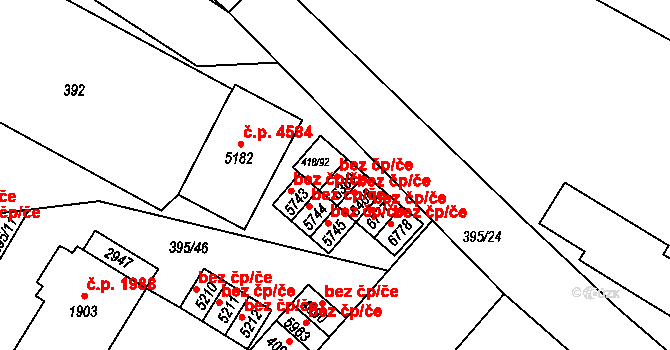 Jablonec nad Nisou 2837, Katastrální mapa