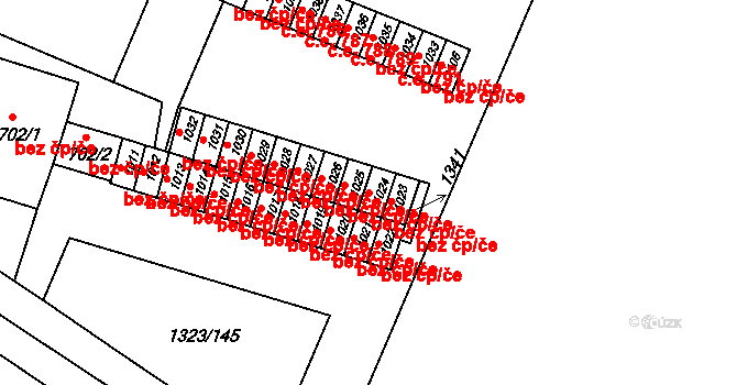 Kyjov 38727498 na parcele st. 1024 v KÚ Nětčice u Kyjova, Katastrální mapa