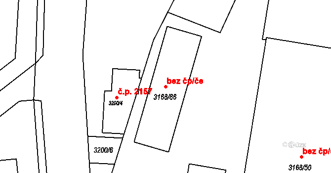 Krnov 43332498 na parcele st. 3168/86 v KÚ Krnov-Horní Předměstí, Katastrální mapa