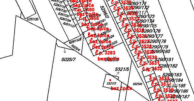 Přerov 43349498 na parcele st. 5297/25 v KÚ Přerov, Katastrální mapa