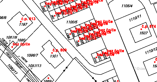 Vamberk 44281498 na parcele st. 1009 v KÚ Vamberk, Katastrální mapa