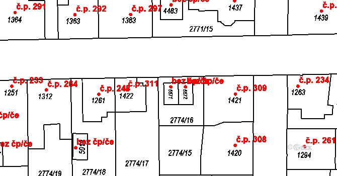 Klatovy 45201498 na parcele st. 5671 v KÚ Klatovy, Katastrální mapa