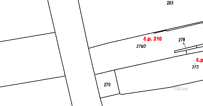 Cvrčovice 46636498 na parcele st. 281 v KÚ Cvrčovice u Pohořelic, Katastrální mapa