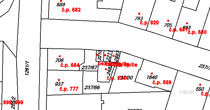 Přeštice 47417498 na parcele st. 2211 v KÚ Přeštice, Katastrální mapa