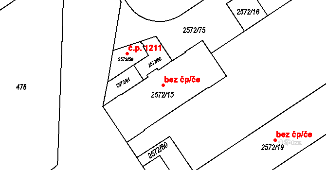 Bohumín 48314498 na parcele st. 2572/15 v KÚ Nový Bohumín, Katastrální mapa