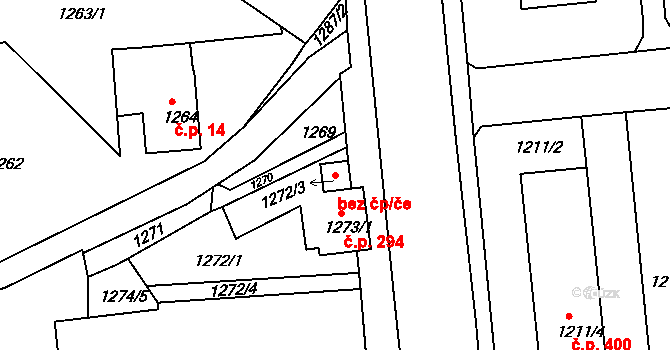 Semily 50130498 na parcele st. 1272/3 v KÚ Semily, Katastrální mapa