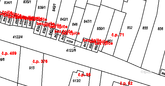 Jaroměř 98234498 na parcele st. 847/2 v KÚ Jaroměř, Katastrální mapa