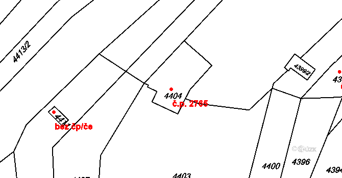 Královo Pole 2765, Brno na parcele st. 4404 v KÚ Královo Pole, Katastrální mapa