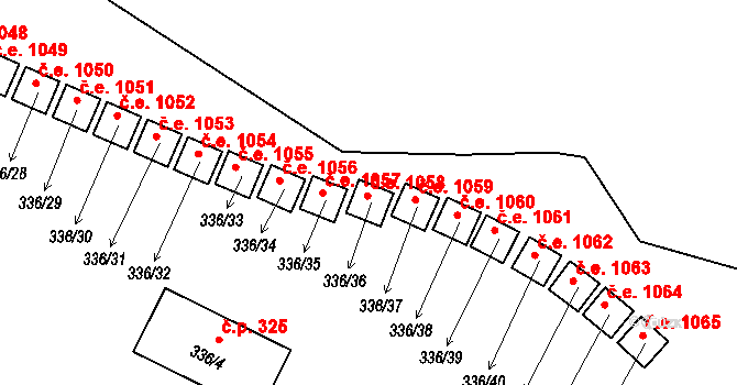 Květušín 1058, Polná na Šumavě na parcele st. 336/36 v KÚ Polná na Šumavě, Katastrální mapa