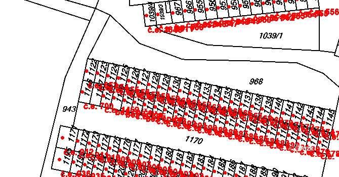 Děčín III-Staré Město 661, Děčín na parcele st. 1130 v KÚ Děčín-Staré Město, Katastrální mapa