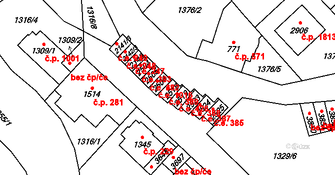 Náchod 42513499 na parcele st. 2518 v KÚ Náchod, Katastrální mapa