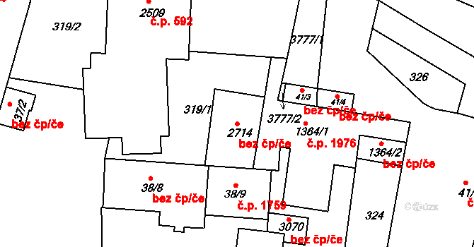 Lysá nad Labem 43427499 na parcele st. 2714 v KÚ Lysá nad Labem, Katastrální mapa