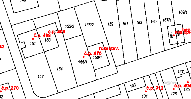 Slavkov 411, Katastrální mapa