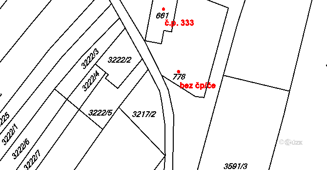 Hošťálková 45632499 na parcele st. 778 v KÚ Hošťálková, Katastrální mapa