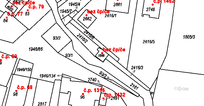 Třebechovice pod Orebem 49439499 na parcele st. 1646 v KÚ Třebechovice pod Orebem, Katastrální mapa