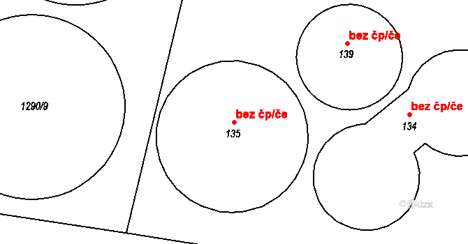 Bukovec 50063499 na parcele st. 135 v KÚ Bukovec u Horšovského Týna, Katastrální mapa
