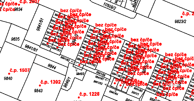 Plzeň 42042500 na parcele st. 9841/27 v KÚ Plzeň, Katastrální mapa