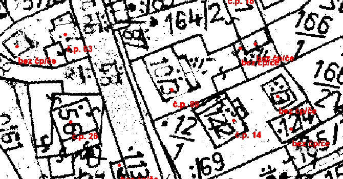 Těmice 89 na parcele st. 10/3 v KÚ Těmice u Kamenice nad Lipou, Katastrální mapa