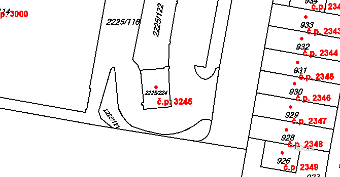 Záběhlice 3245, Praha na parcele st. 2225/224 v KÚ Záběhlice, Katastrální mapa