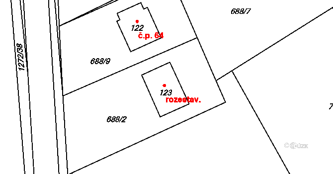 Věchnov 89, Katastrální mapa