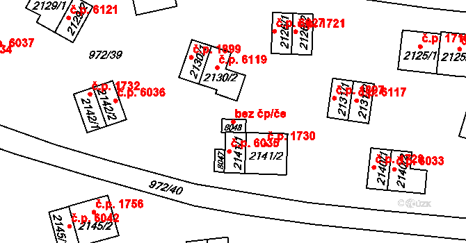Zlín 39129501 na parcele st. 8048 v KÚ Zlín, Katastrální mapa