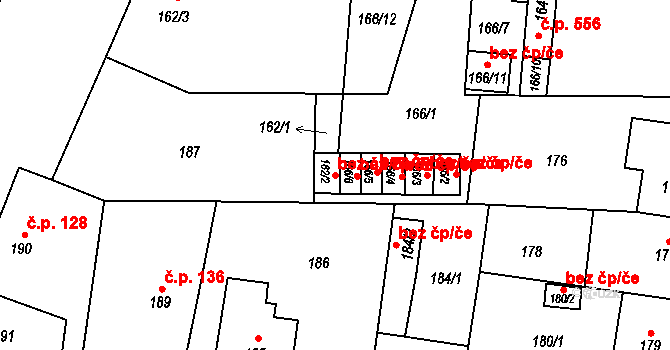 Hronov 40106501 na parcele st. 162/2 v KÚ Hronov, Katastrální mapa
