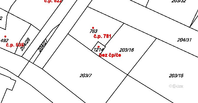 Starý Plzenec 42852501 na parcele st. 1214 v KÚ Starý Plzenec, Katastrální mapa