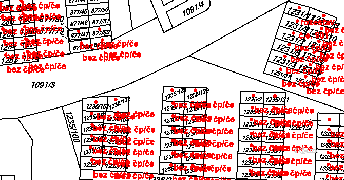 Sokolov 42971501 na parcele st. 1235/125 v KÚ Sokolov, Katastrální mapa