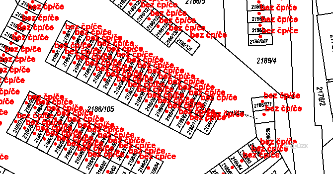 Dobruška 44249501 na parcele st. 2186/28 v KÚ Dobruška, Katastrální mapa