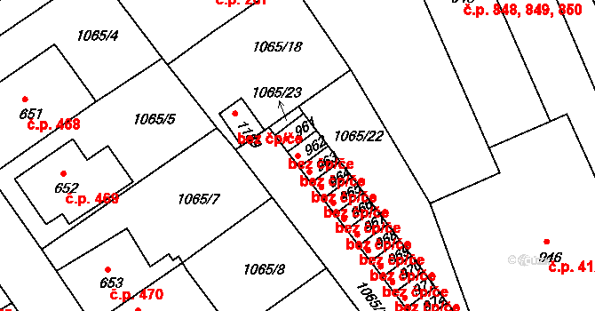 Vamberk 44281501 na parcele st. 962 v KÚ Vamberk, Katastrální mapa