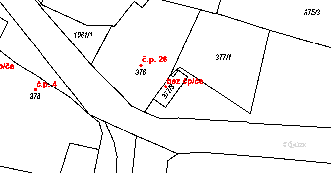 Meclov 45227501 na parcele st. 377/3 v KÚ Mašovice u Meclova, Katastrální mapa