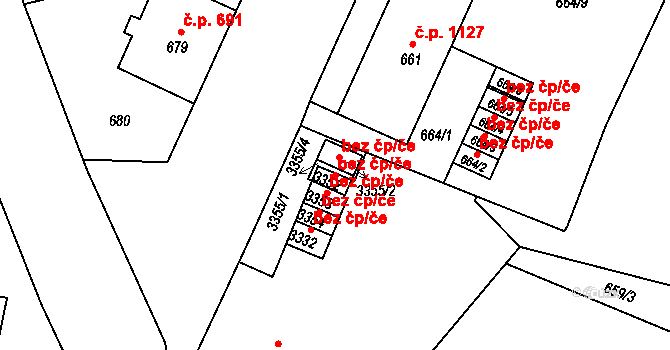 Duchcov 45276501 na parcele st. 3352 v KÚ Duchcov, Katastrální mapa