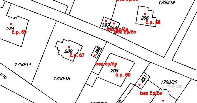 Hvězdonice 45386501 na parcele st. 398 v KÚ Hvězdonice, Katastrální mapa