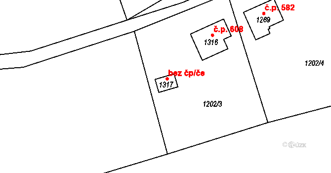Nepomuk 50133501 na parcele st. 1317 v KÚ Nepomuk, Katastrální mapa