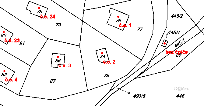 Beroun-Zdejcina 2, Beroun na parcele st. 84 v KÚ Zdejcina, Katastrální mapa