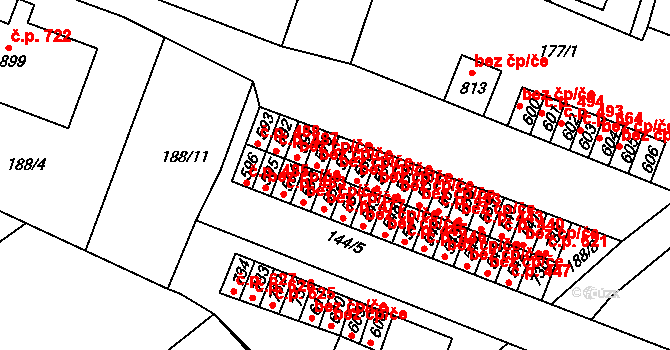 Černovice 481, Katastrální mapa