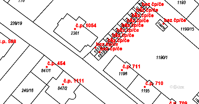 Sušice 39169502 na parcele st. 1518 v KÚ Sušice nad Otavou, Katastrální mapa