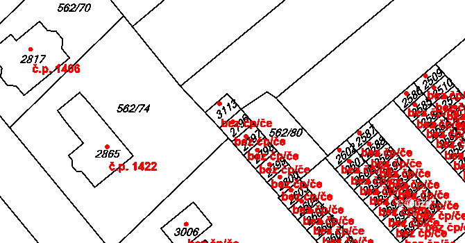 Neratovice 39366502 na parcele st. 2796 v KÚ Neratovice, Katastrální mapa