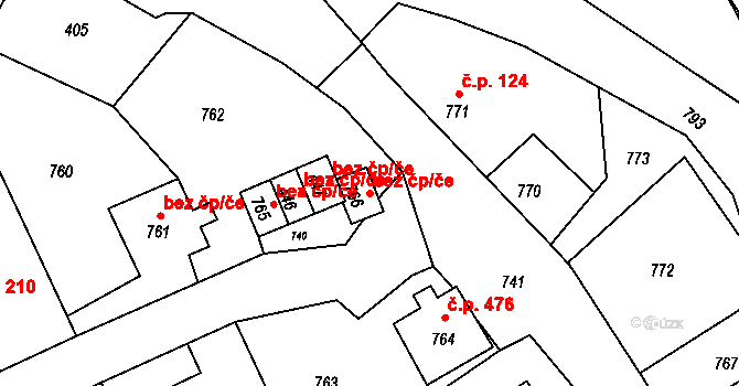 Břidličná 40181502 na parcele st. 766 v KÚ Břidličná, Katastrální mapa